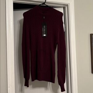 NWT Raffinalla Women’s Sweater Dress in Deep Burgundy